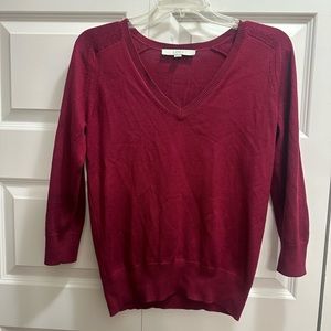 LOFT size XS v-neck maroon sweater